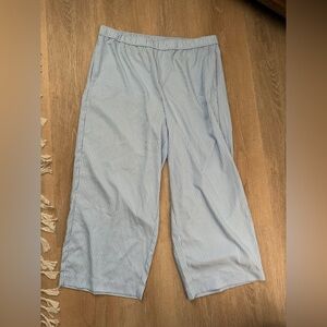 Arula Poplin Striped Pull On Wide Leg Pant 2X NWOT
